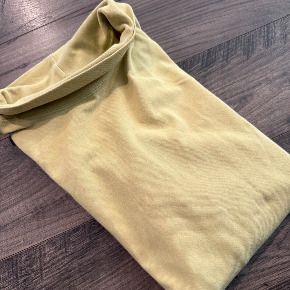 Talbots Yellow Long Sleeve Turtleneck Top Cotton Spandex Size Small